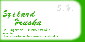 szilard hruska business card